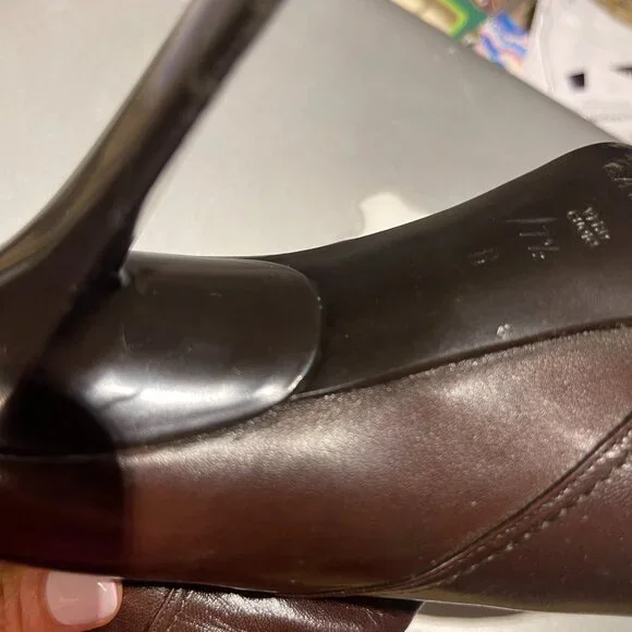 Auc CASSADEI Pellami Brown Leather Back Zip Pointy Ankle Boots Made in Italy - Picture 11 of 16